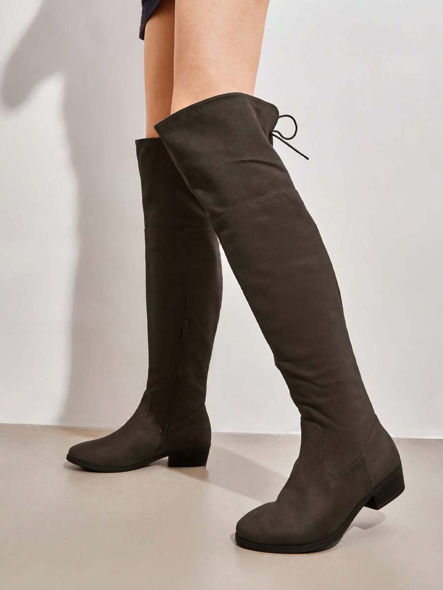 Women's Over The Knee High Low Block Heel Riding Boots Autumn & Winter Fashionable Comfortable Boots Mensa