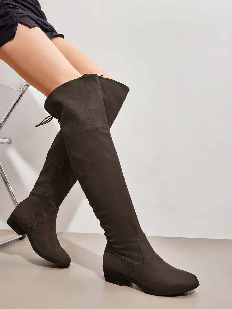 Women's Over The Knee High Low Block Heel Riding Boots Autumn & Winter Fashionable Comfortable Boots Mensa