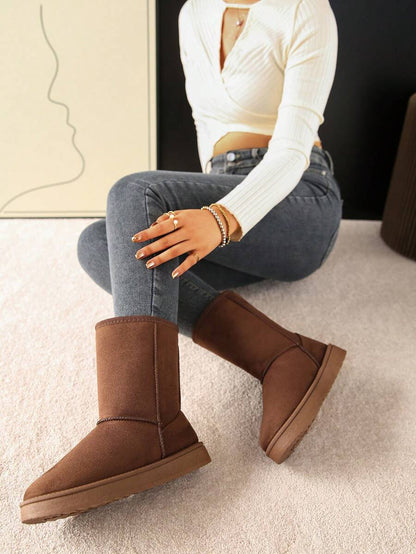Latest Winter Snow Fashionable Mid-Calf Warm Women Boots, Fur, Party Mensa