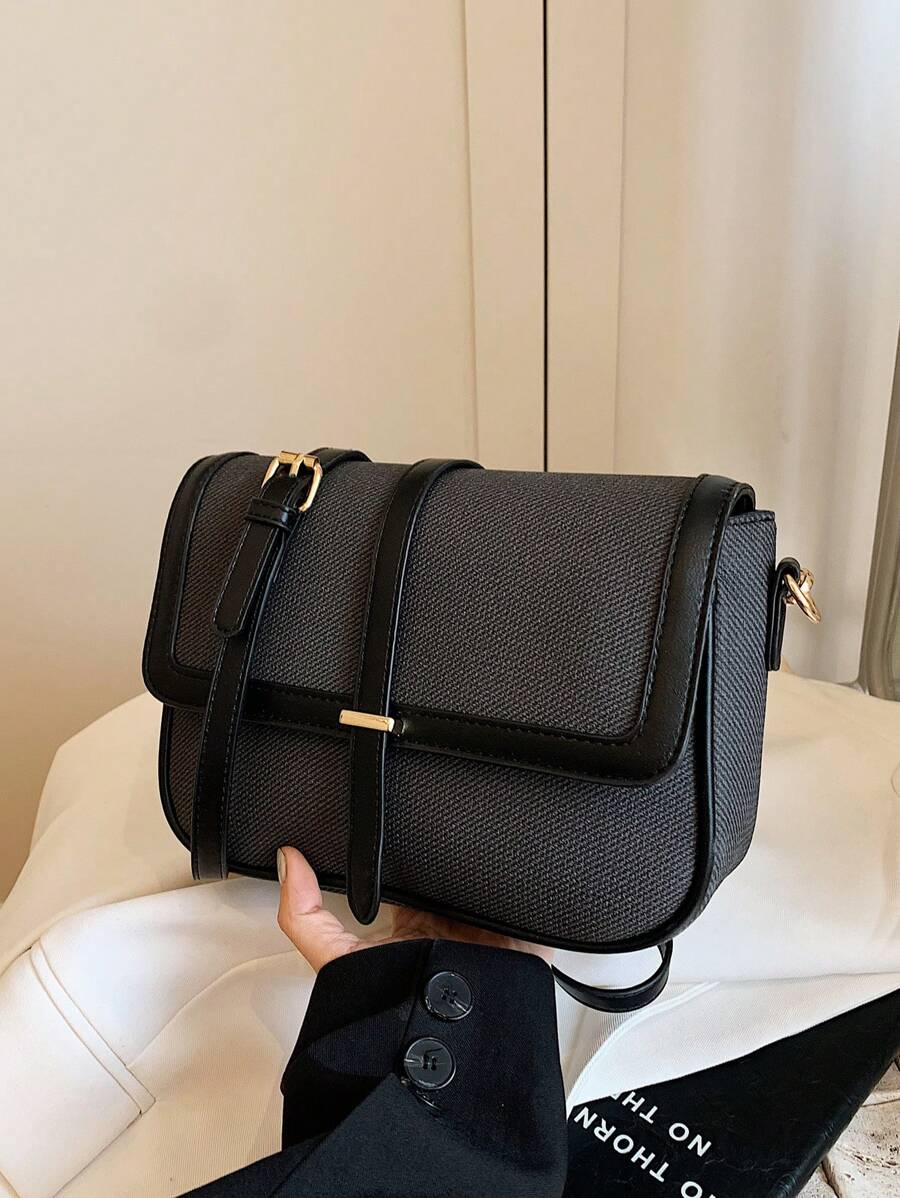 Kilkenny Vintage Flap Crossbody Bag with Buckle Strap