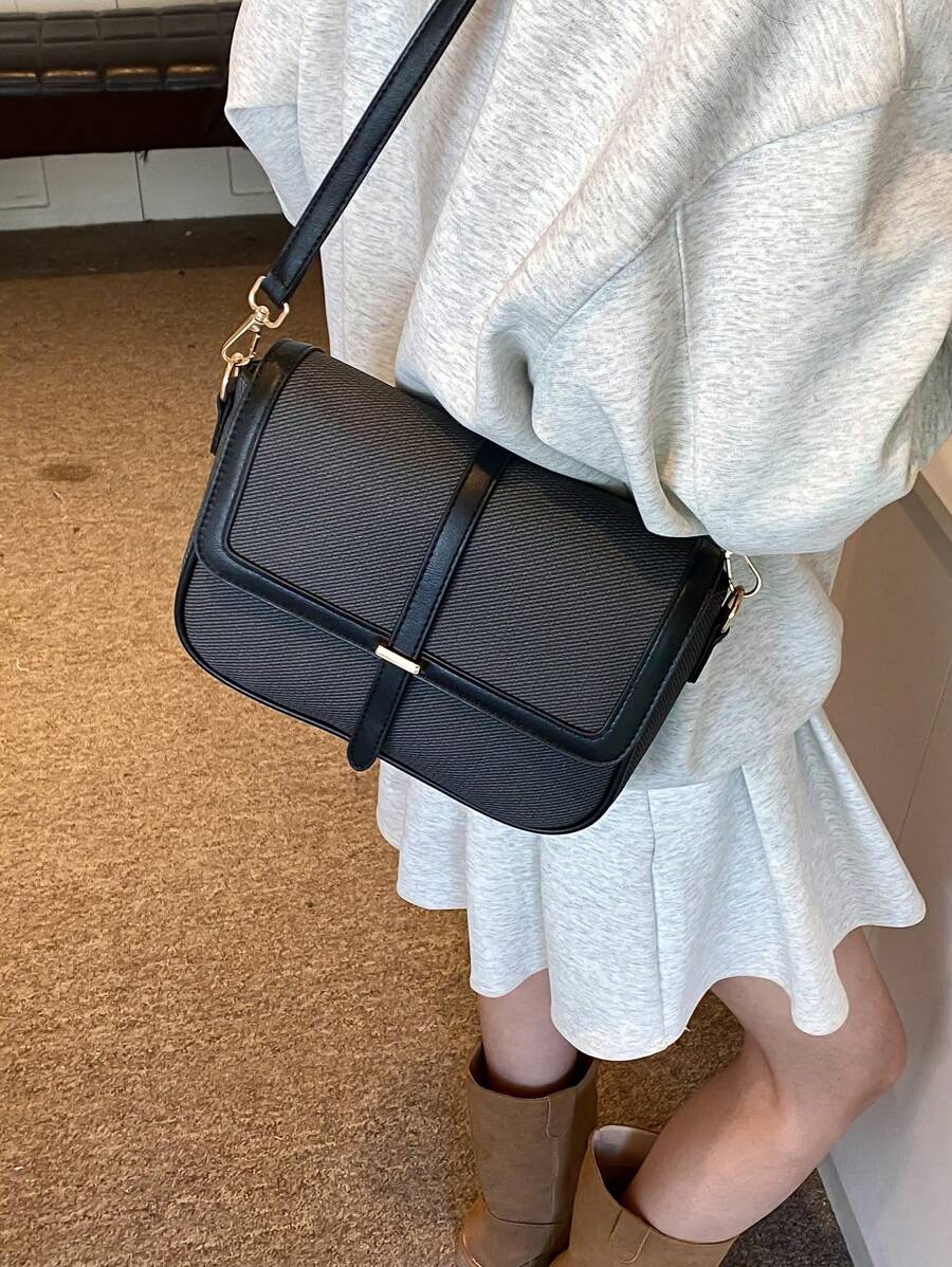 Kilkenny Vintage Flap Crossbody Bag with Buckle Strap