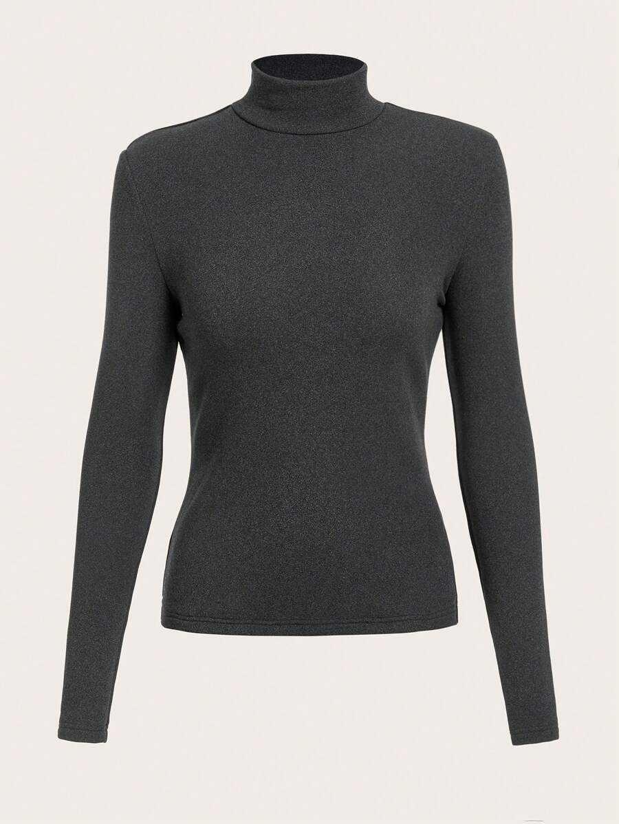 Aberdeen Fleece Lined Thermal Mock Neck Fitted Top