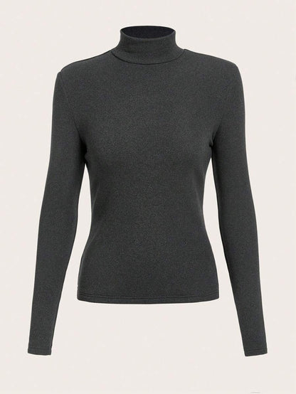 Aberdeen Fleece Lined Thermal Mock Neck Fitted Top