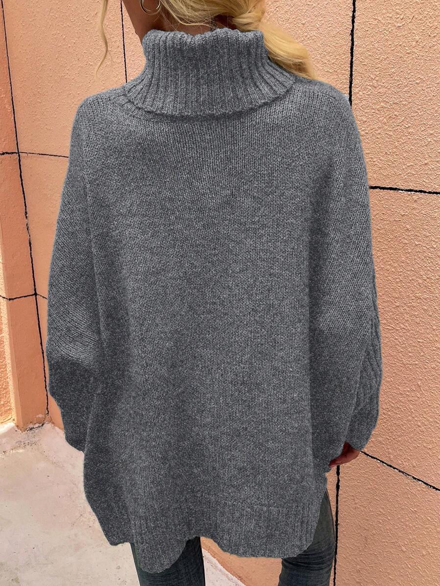 Alesund Oversized Turtleneck Batwing Sleeve Sweater