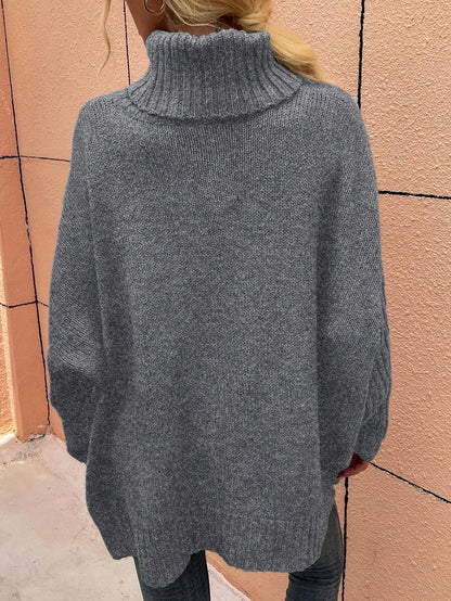 Alesund Oversized Turtleneck Batwing Sleeve Sweater