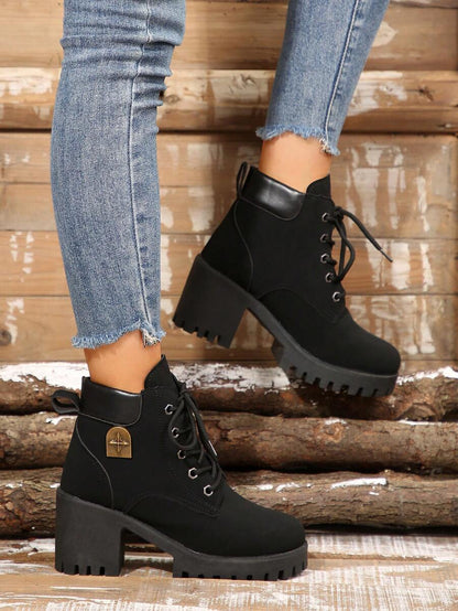 2024 New Stylish Mid-Heel Anti-Slip Boots, Korean Version Lightweight Warm Boots For Women, Autumn/Winter Mensa