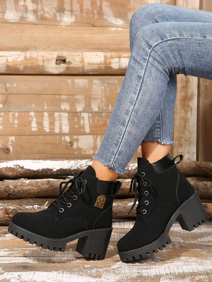 2024 New Stylish Mid-Heel Anti-Slip Boots, Korean Version Lightweight Warm Boots For Women, Autumn/Winter Mensa