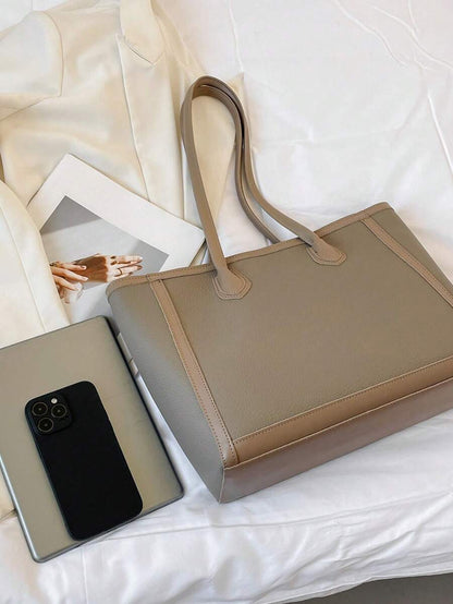 Tartu Large Faux Leather Shoulder Tote Bag
