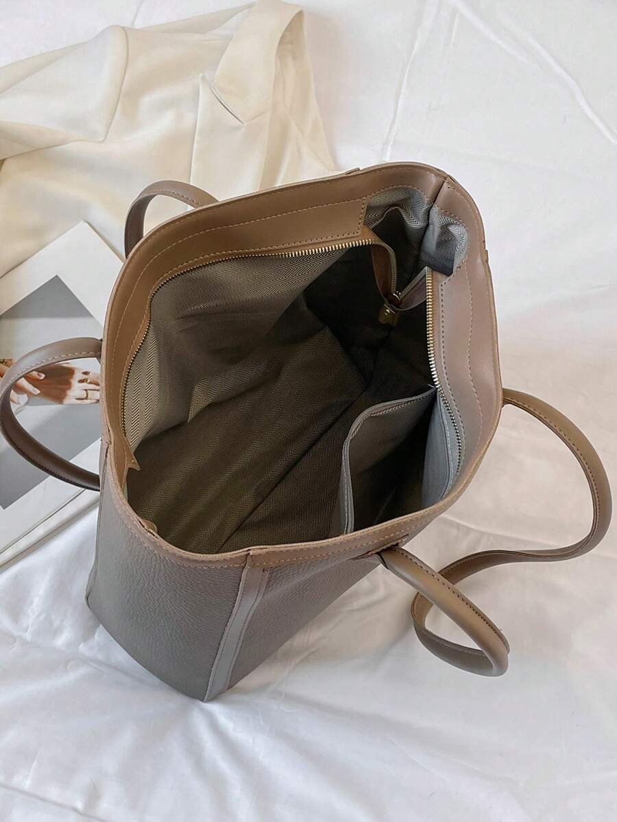 Tartu Large Faux Leather Shoulder Tote Bag