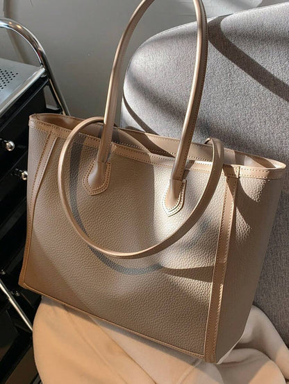 Tartu Large Faux Leather Shoulder Tote Bag