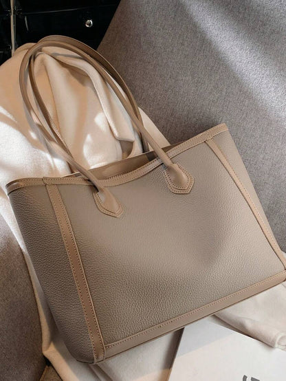 Tartu Large Faux Leather Shoulder Tote Bag