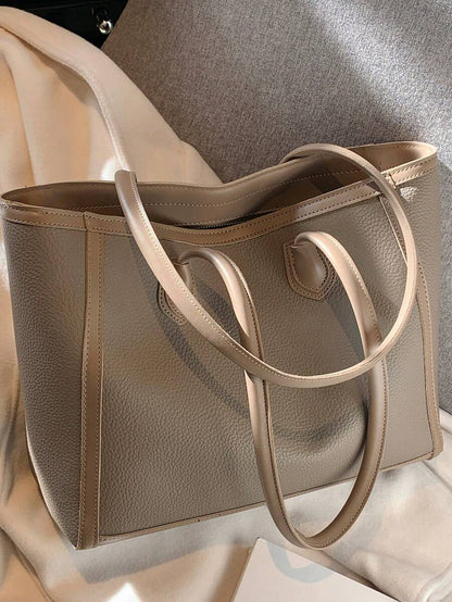 Tartu Large Faux Leather Shoulder Tote Bag