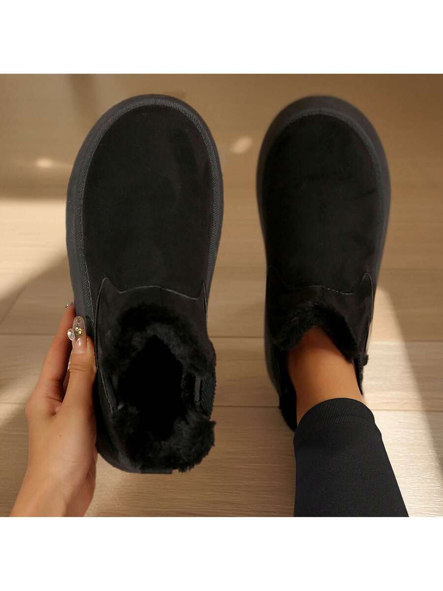 Women's Suede Winter Platform Boots Fuzzy Fluffy Boots Outdoor Mensa