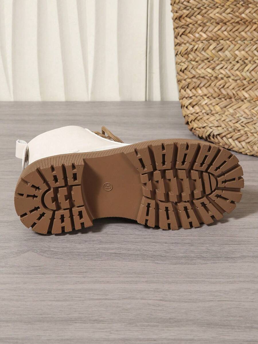 2026 Spring/Autumn/Winter New Women's Shoes, Winter Warm Women's Boots, Fashion Versatile Casual Women's Shoes, Black/White Ankle Boots With Lace-Up And Side Zipper, Flat Women's Boots, Women's Ankle Boots And Ankle Boots, Women's Fashion Boots, College S Mensa