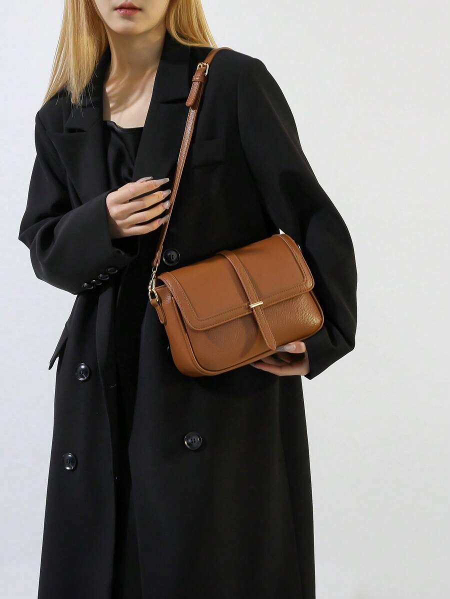 Kilkenny Vintage Flap Crossbody Bag with Buckle Strap