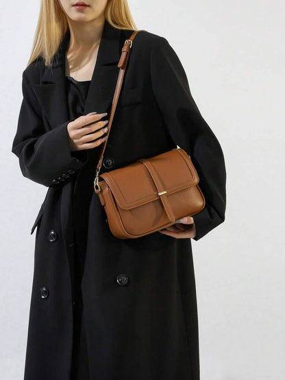 Kilkenny Vintage Flap Crossbody Bag with Buckle Strap
