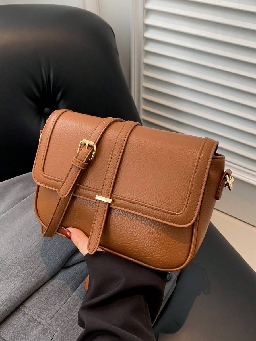 Kilkenny Vintage Flap Crossbody Bag with Buckle Strap