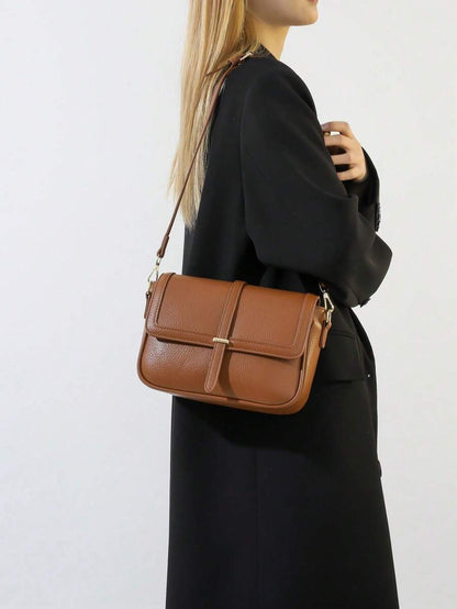 Kilkenny Vintage Flap Crossbody Bag with Buckle Strap