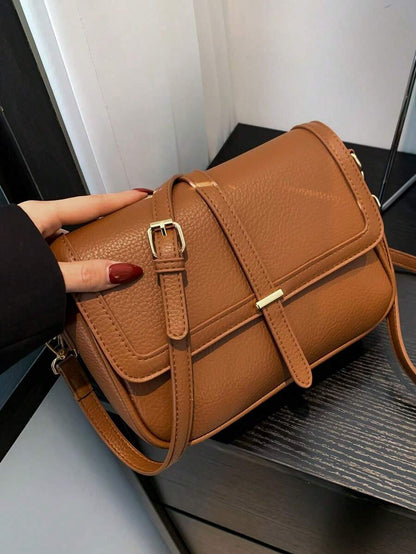 Kilkenny Vintage Flap Crossbody Bag with Buckle Strap