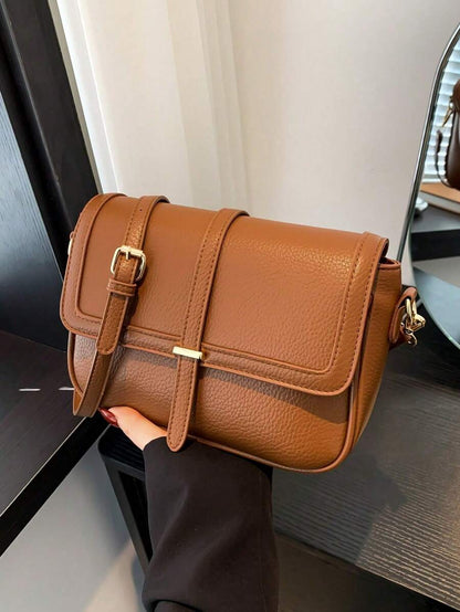 Kilkenny Vintage Flap Crossbody Bag with Buckle Strap