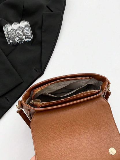 Kilkenny Vintage Flap Crossbody Bag with Buckle Strap
