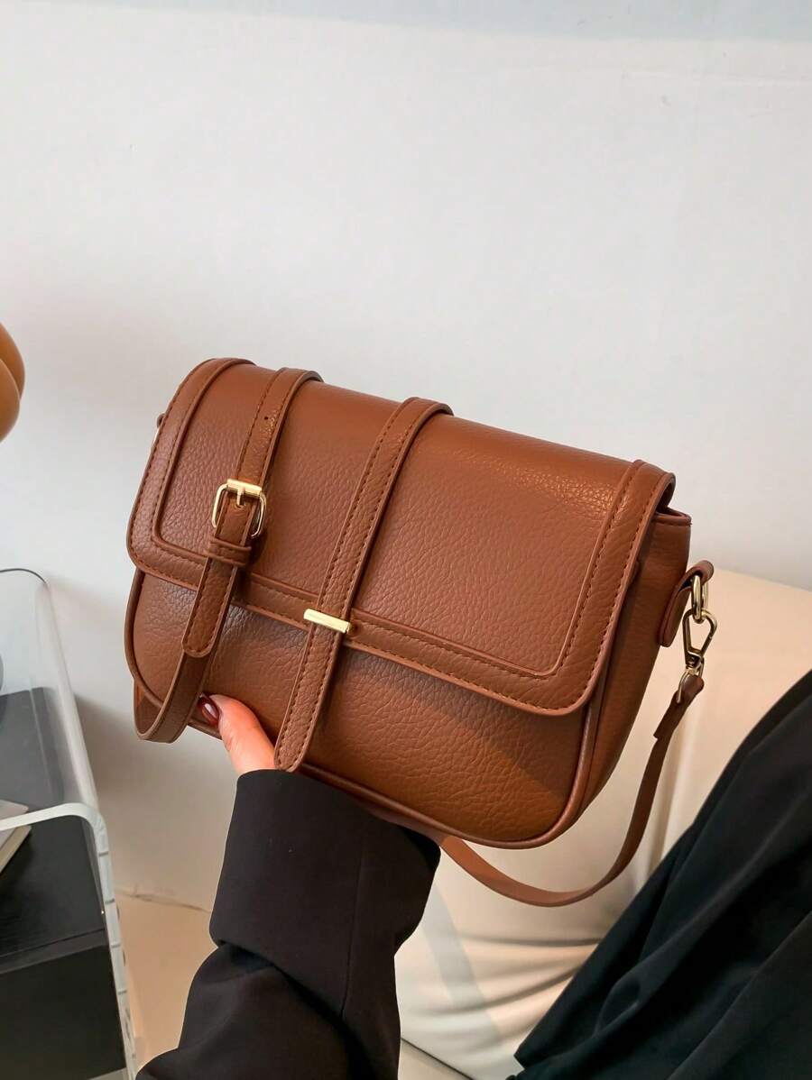 Kilkenny Vintage Flap Crossbody Bag with Buckle Strap