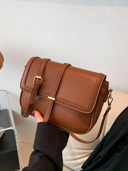 Kilkenny Vintage Flap Crossbody Bag with Buckle Strap