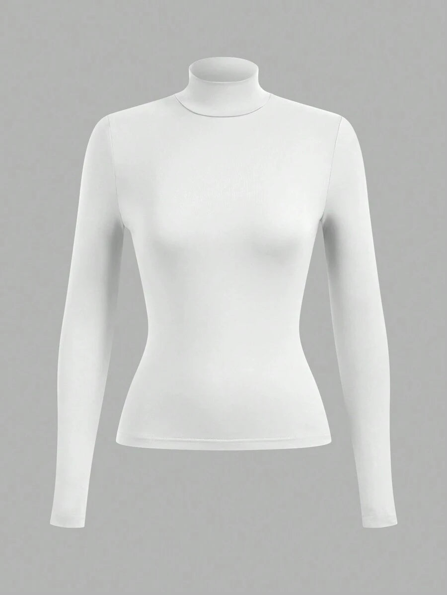 Aberdeen Fleece Lined Thermal Mock Neck Fitted Top