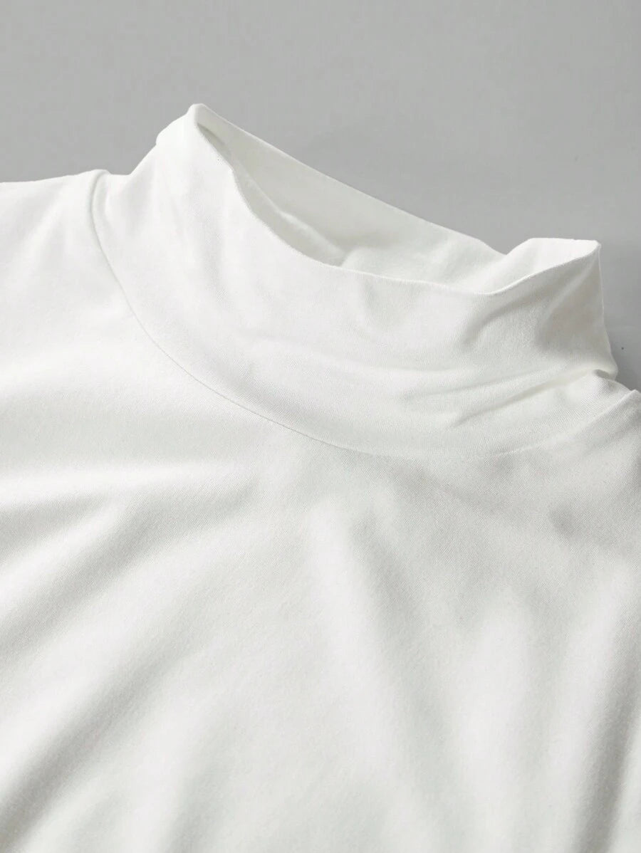 Aberdeen Fleece Lined Thermal Mock Neck Fitted Top