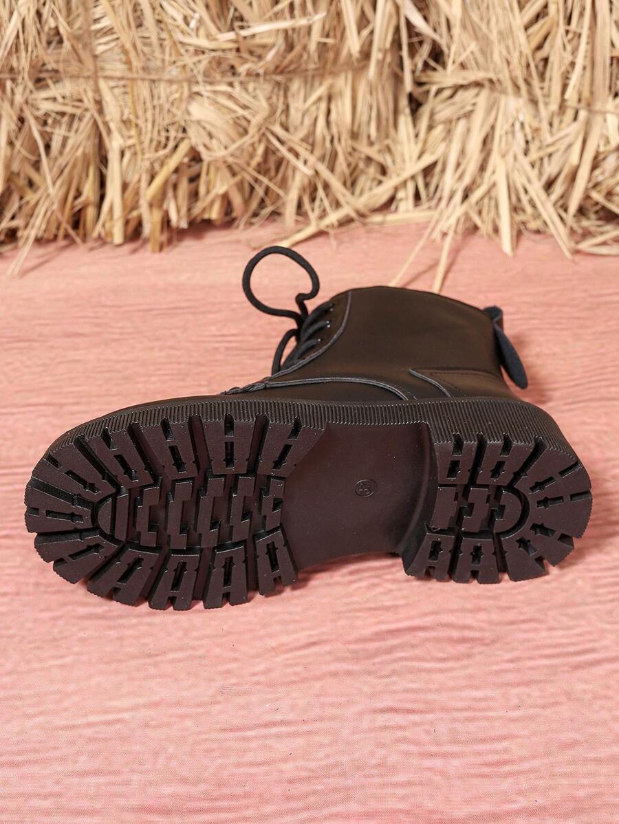 2026 Spring/Autumn/Winter New Women's Shoes, Winter Warm Women's Boots, Fashion Versatile Casual Women's Shoes, Black/White Ankle Boots With Lace-Up And Side Zipper, Flat Women's Boots, Women's Ankle Boots And Ankle Boots, Women's Fashion Boots, College S Mensa