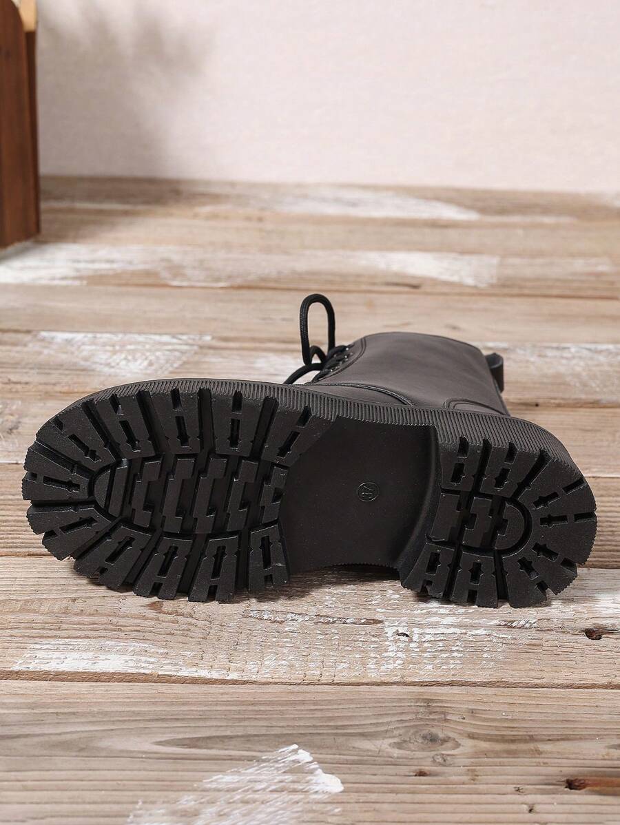 2026 Spring/Autumn/Winter New Women's Shoes, Winter Warm Women's Boots, Fashion Versatile Casual Women's Shoes, Black/White Ankle Boots With Lace-Up And Side Zipper, Flat Women's Boots, Women's Ankle Boots And Ankle Boots, Women's Fashion Boots, College S Mensa
