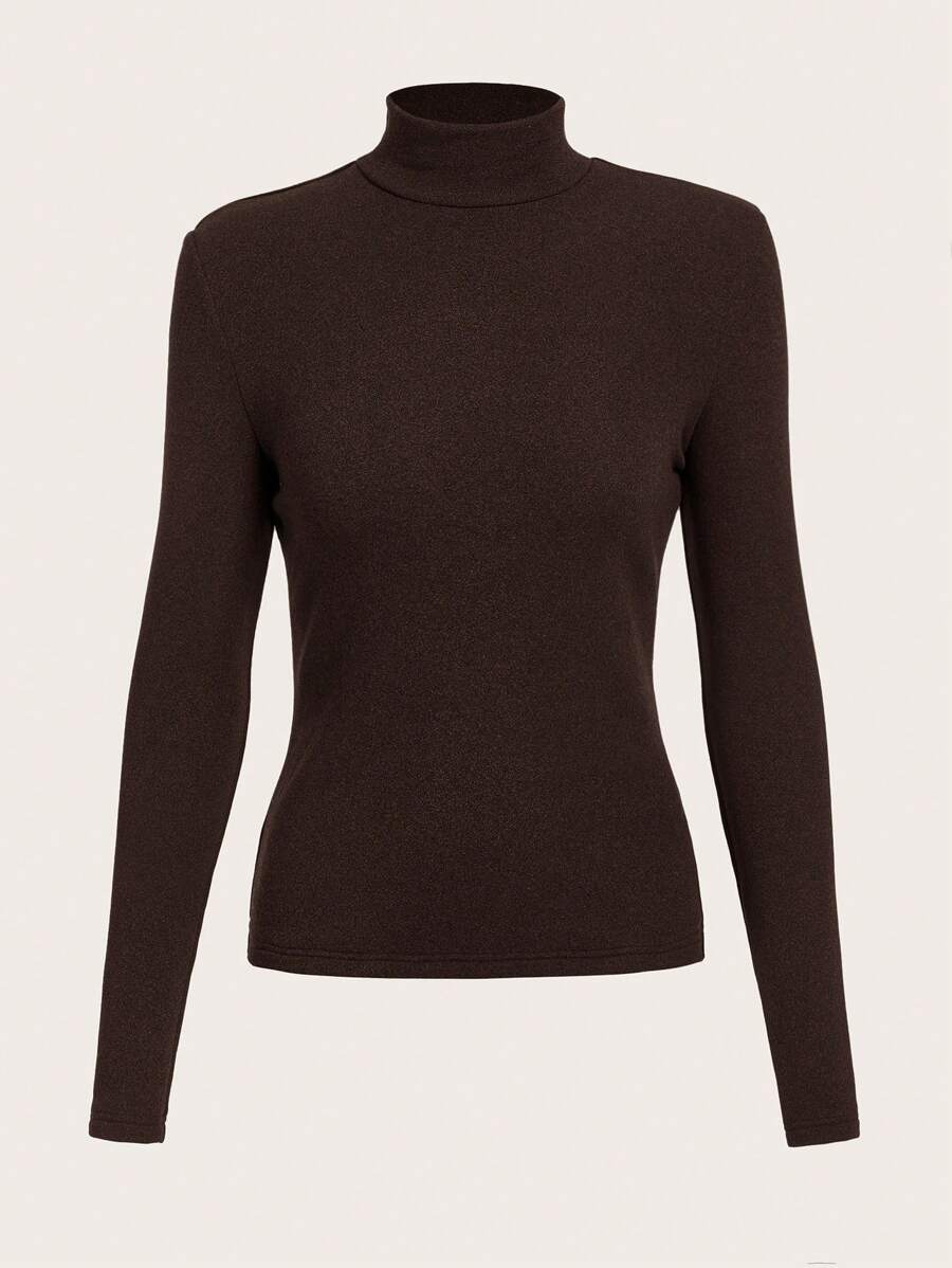 Aberdeen Fleece Lined Thermal Mock Neck Fitted Top