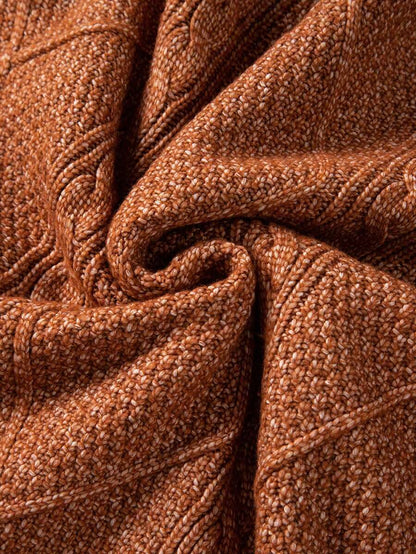 Alina Oversized Cable Knit Sweater Dress - Apricot