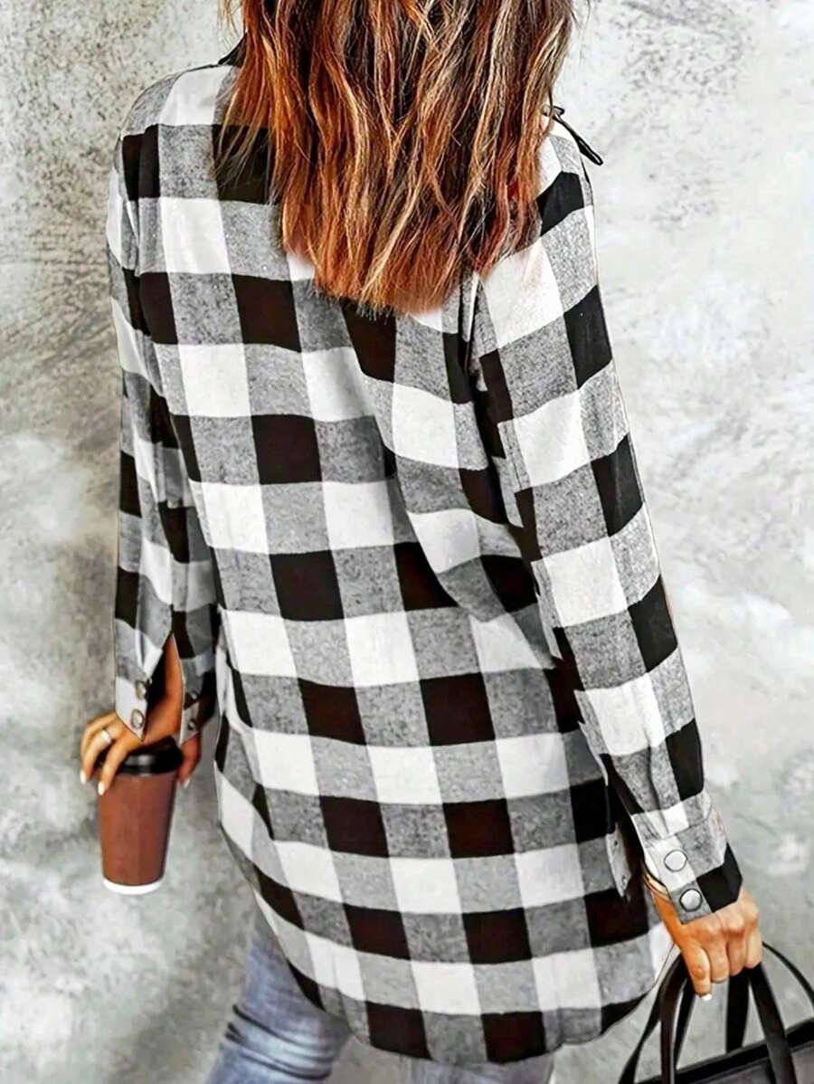 Sherwood Flannel Plaid Button Up Shirt Jacket with Pockets
