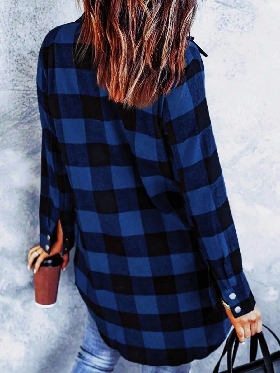 Sherwood Flannel Plaid Button Up Shirt Jacket with Pockets