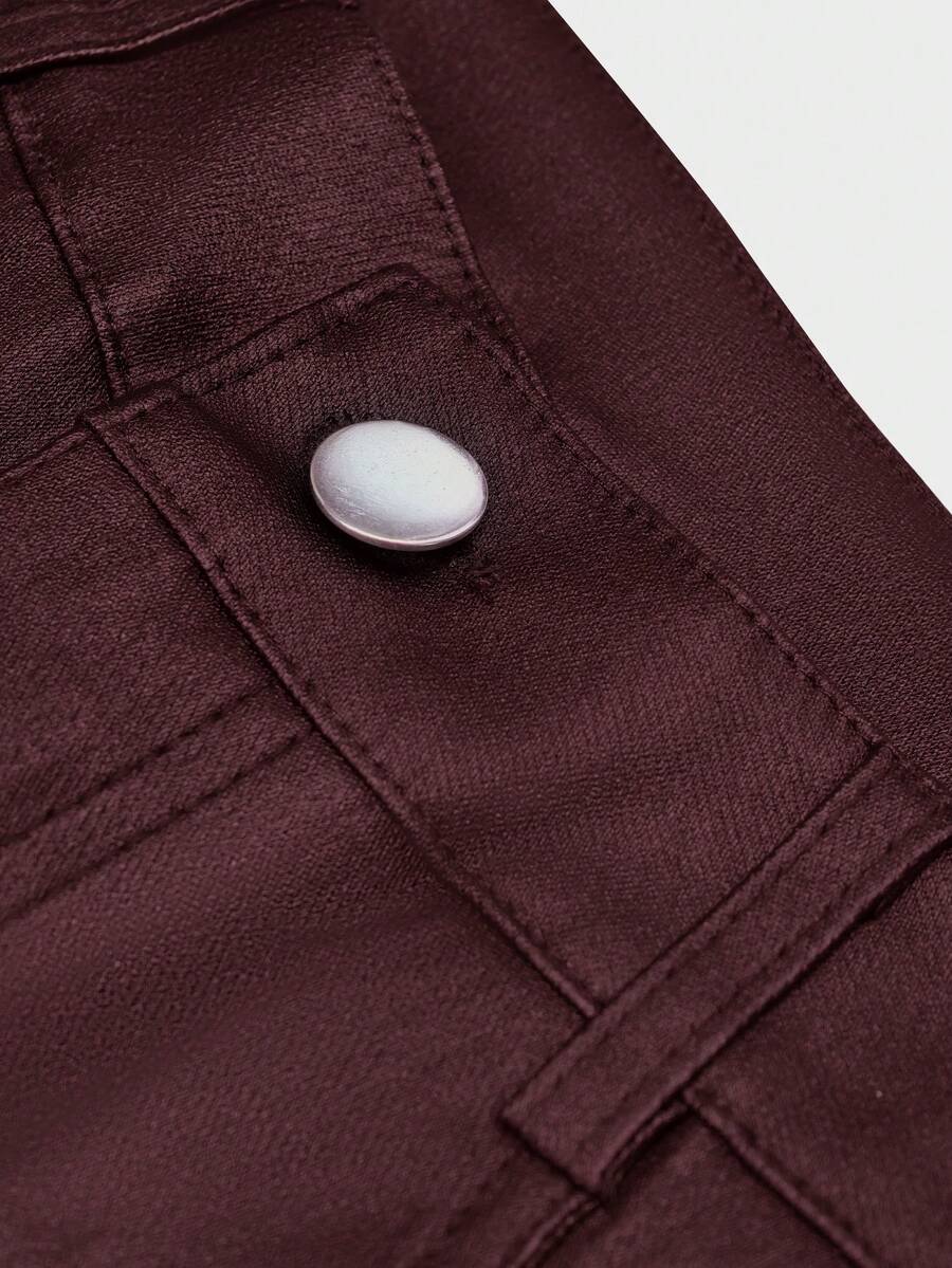 Durango High Waist Faux Leather Straight Leg Pants