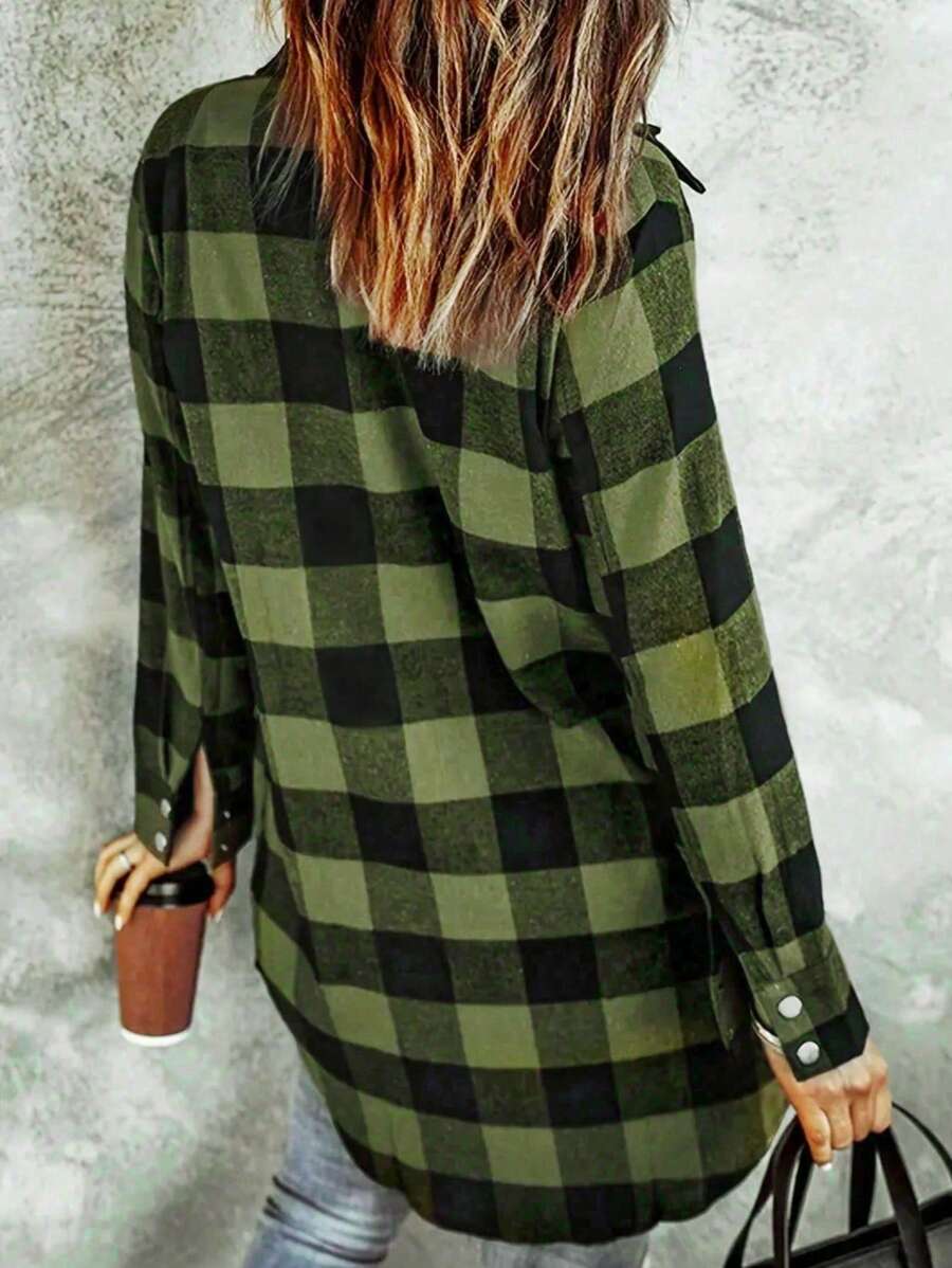 Sherwood Flannel Plaid Button Up Shirt Jacket with Pockets