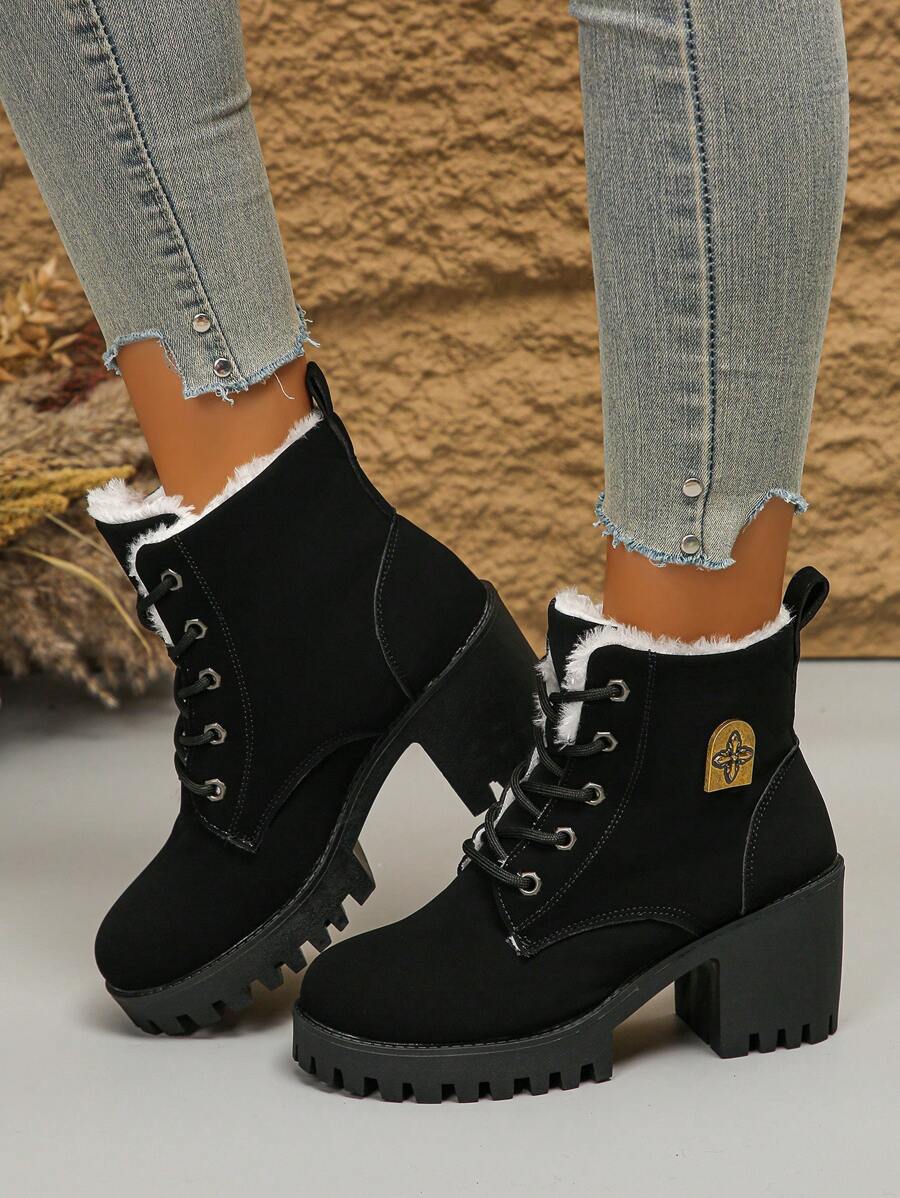 2024 New Stylish Mid-Heel Anti-Slip Boots, Korean Version Lightweight Warm Boots For Women, Autumn/Winter Mensa
