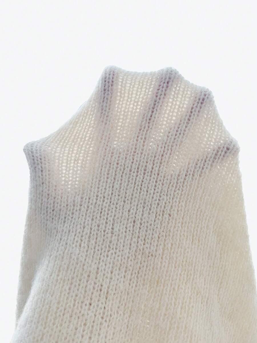 Viola Relaxed Mock Neck Sweater with Drop Shoulders - Oatmeal