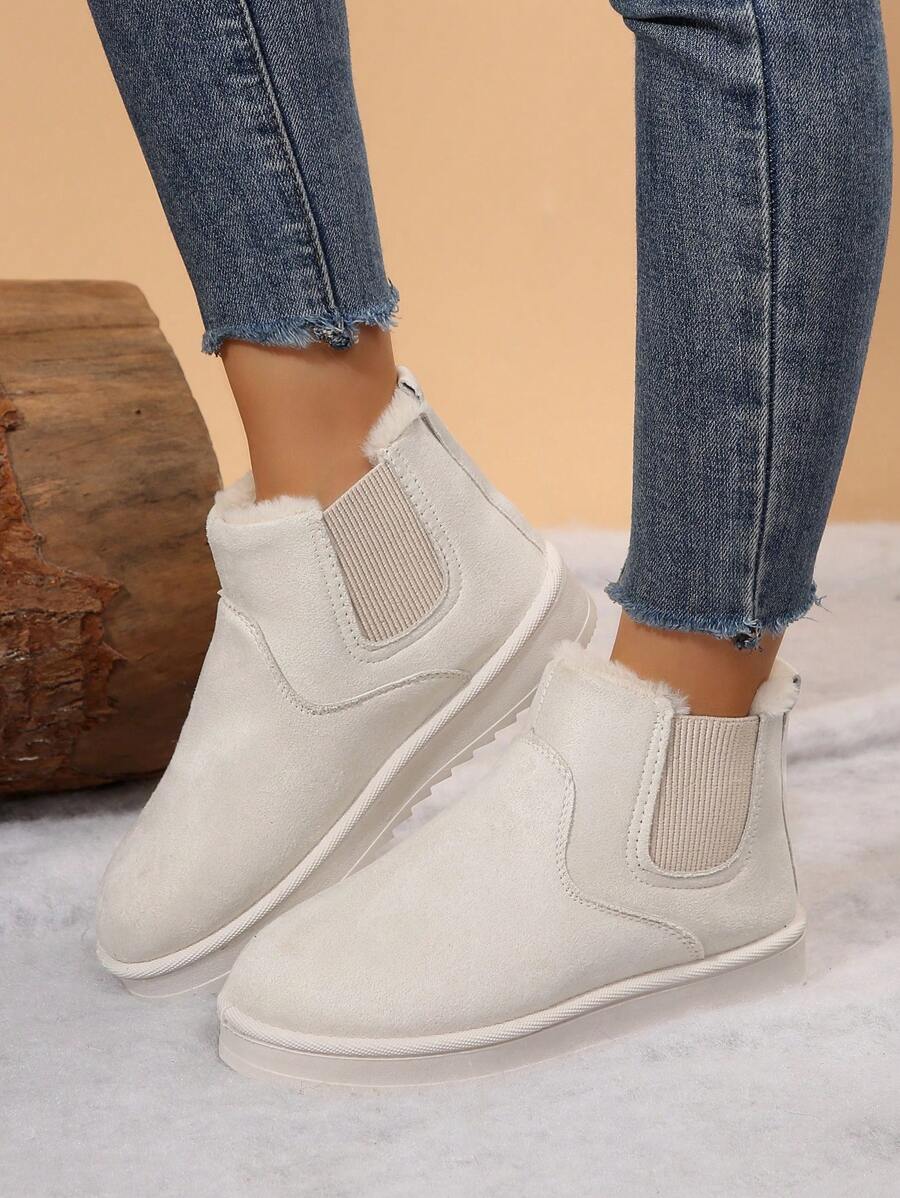 Warm & Comfy Women's Snow Boots: Short Plush Lining, Anti-Slip Sole, Perfect For Winter Fashion & Outdoor Mensa