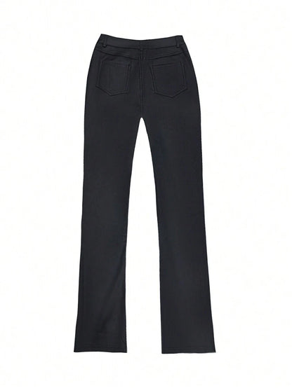 Durango High Waist Faux Leather Straight Leg Pants