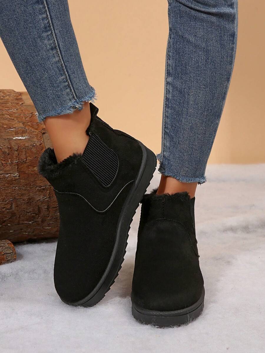 Warm & Comfy Women's Snow Boots: Short Plush Lining, Anti-Slip Sole, Perfect For Winter Fashion & Outdoor Mensa