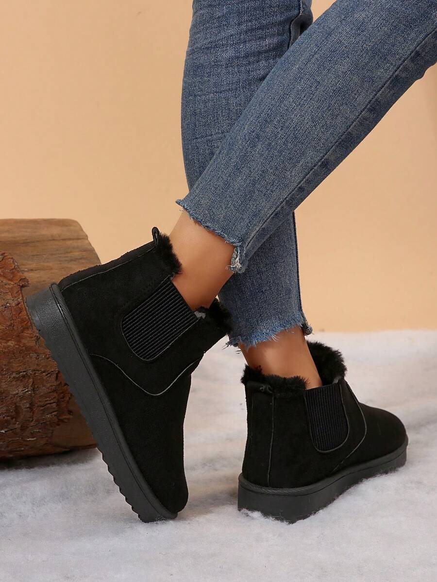Warm & Comfy Women's Snow Boots: Short Plush Lining, Anti-Slip Sole, Perfect For Winter Fashion & Outdoor Mensa