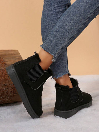 Warm & Comfy Women's Snow Boots: Short Plush Lining, Anti-Slip Sole, Perfect For Winter Fashion & Outdoor Mensa