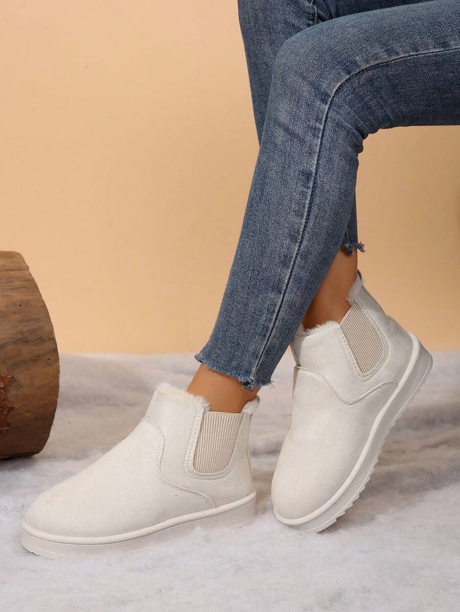 Warm & Comfy Women's Snow Boots: Short Plush Lining, Anti-Slip Sole, Perfect For Winter Fashion & Outdoor Mensa