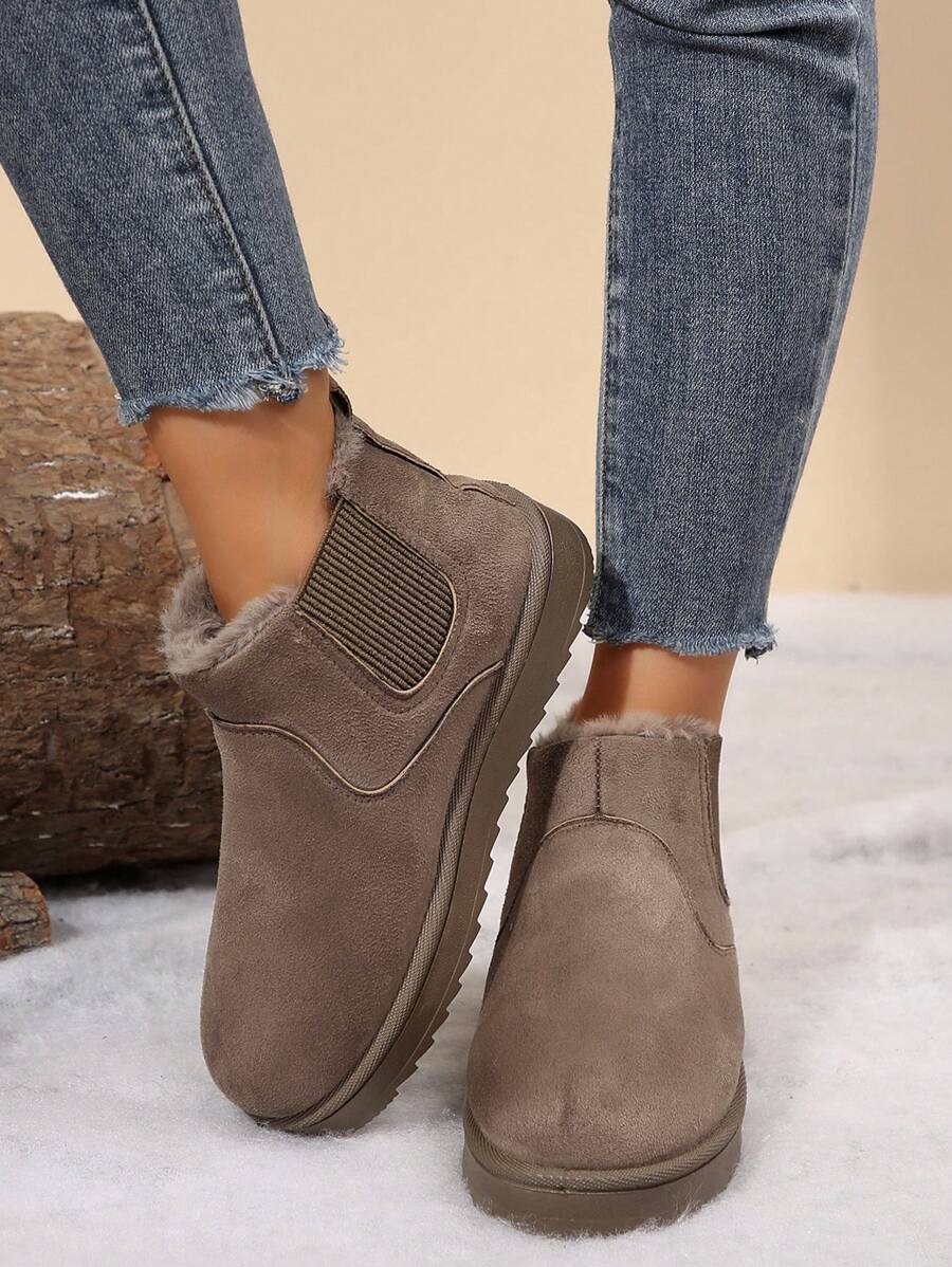 Warm & Comfy Women's Snow Boots: Short Plush Lining, Anti-Slip Sole, Perfect For Winter Fashion & Outdoor Mensa