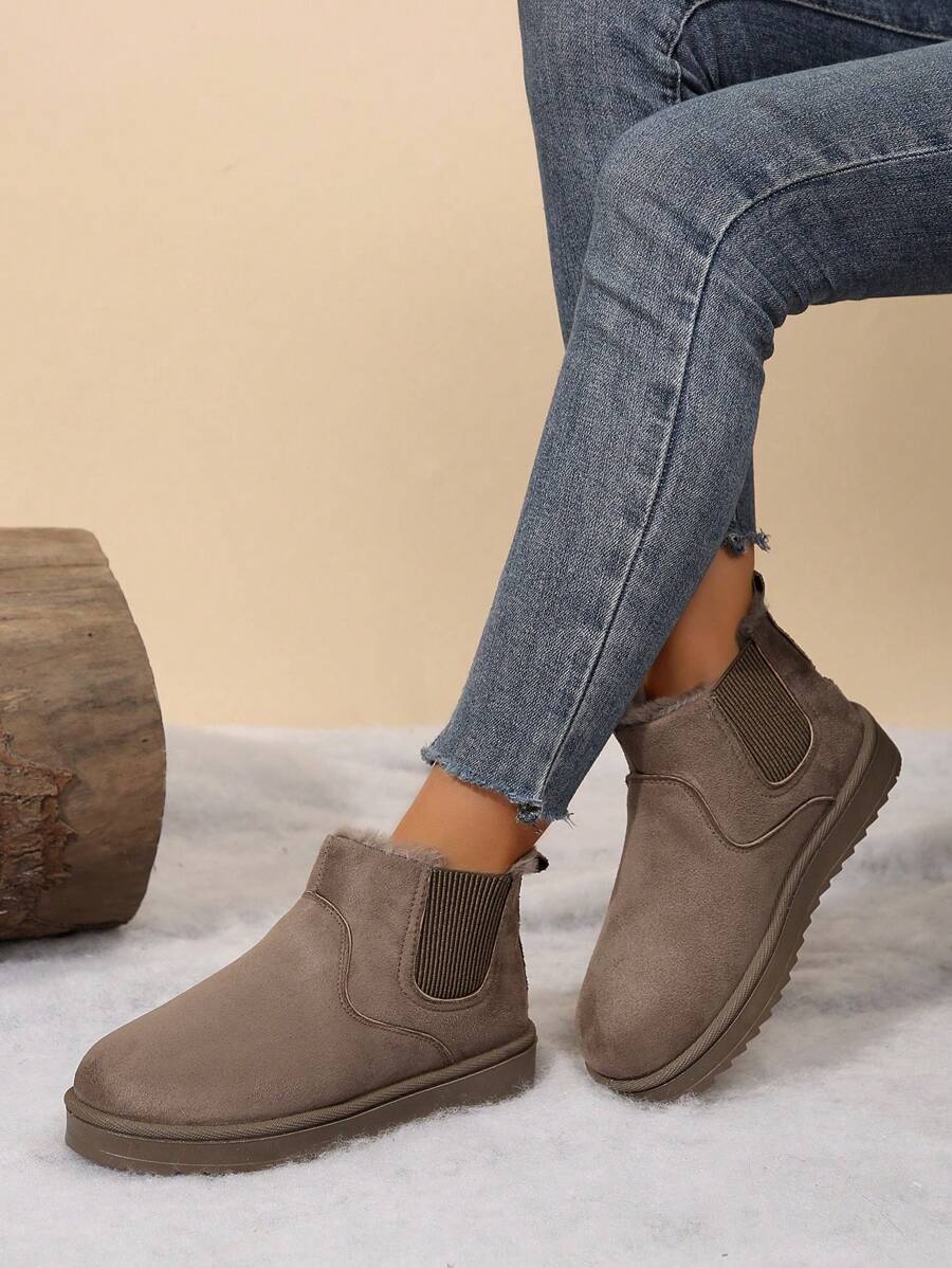 Warm & Comfy Women's Snow Boots: Short Plush Lining, Anti-Slip Sole, Perfect For Winter Fashion & Outdoor Mensa