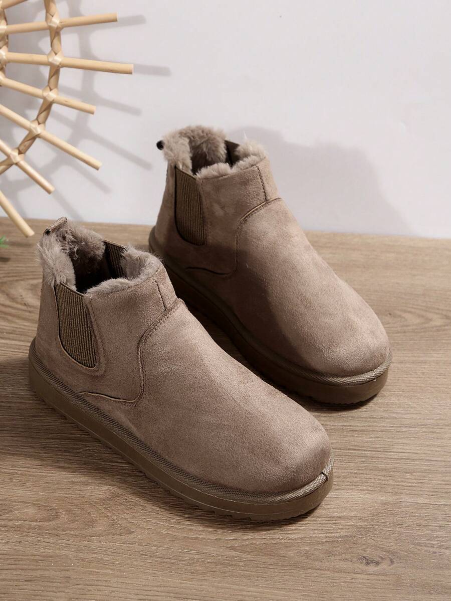 Warm & Comfy Women's Snow Boots: Short Plush Lining, Anti-Slip Sole, Perfect For Winter Fashion & Outdoor Mensa