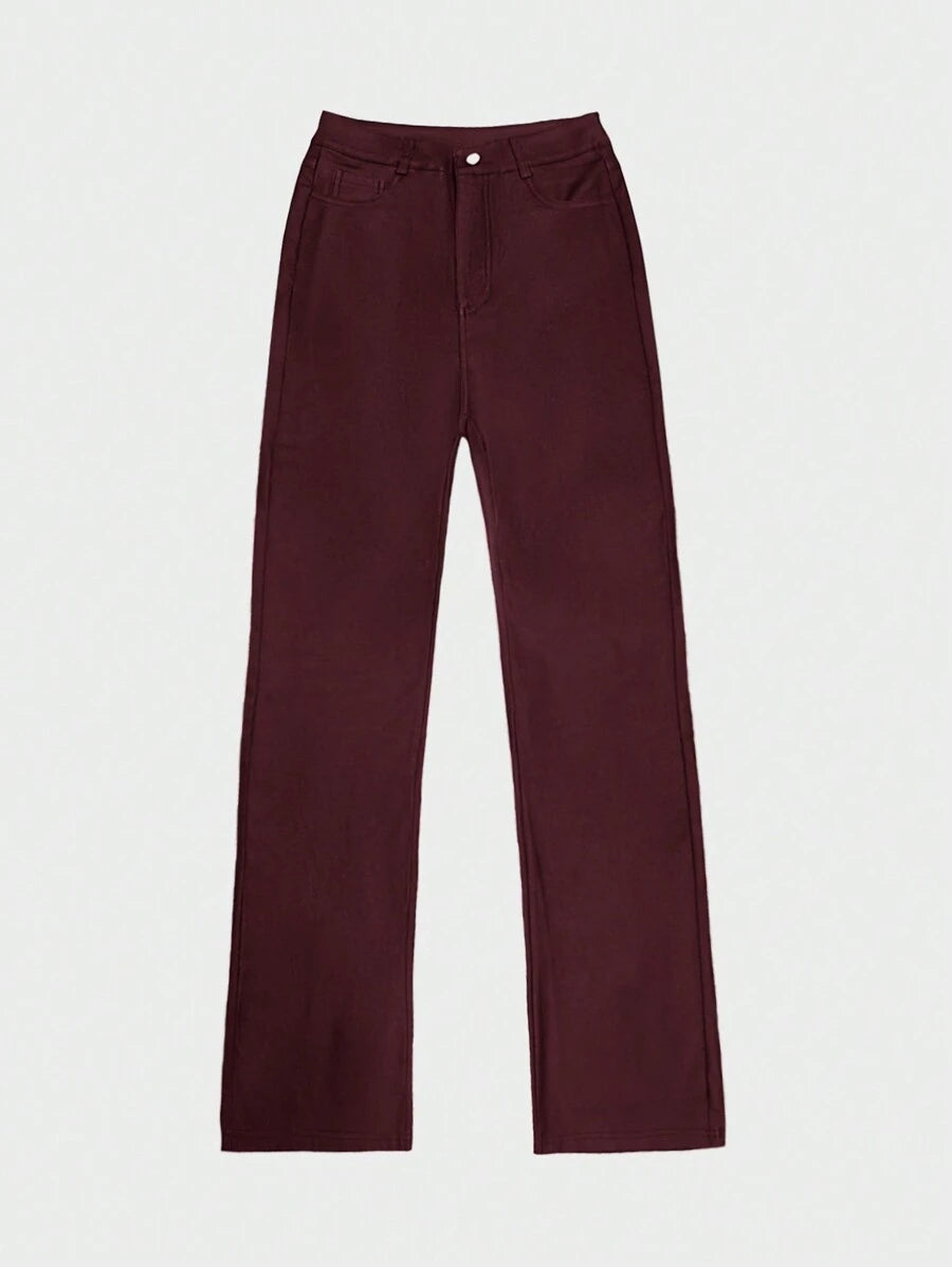 Durango High Waist Faux Leather Straight Leg Pants