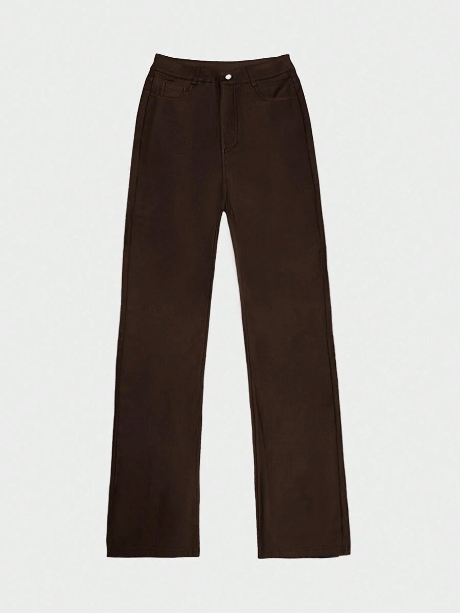 Durango High Waist Faux Leather Straight Leg Pants